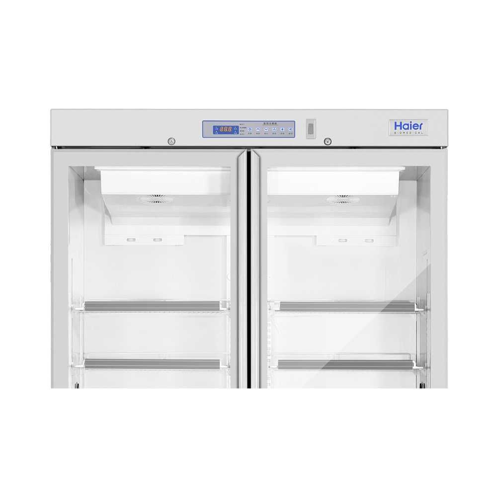 Top control panel of Haier HYC-1031GD Pharmacy Refrigerator with digital display for precise temperature settings.