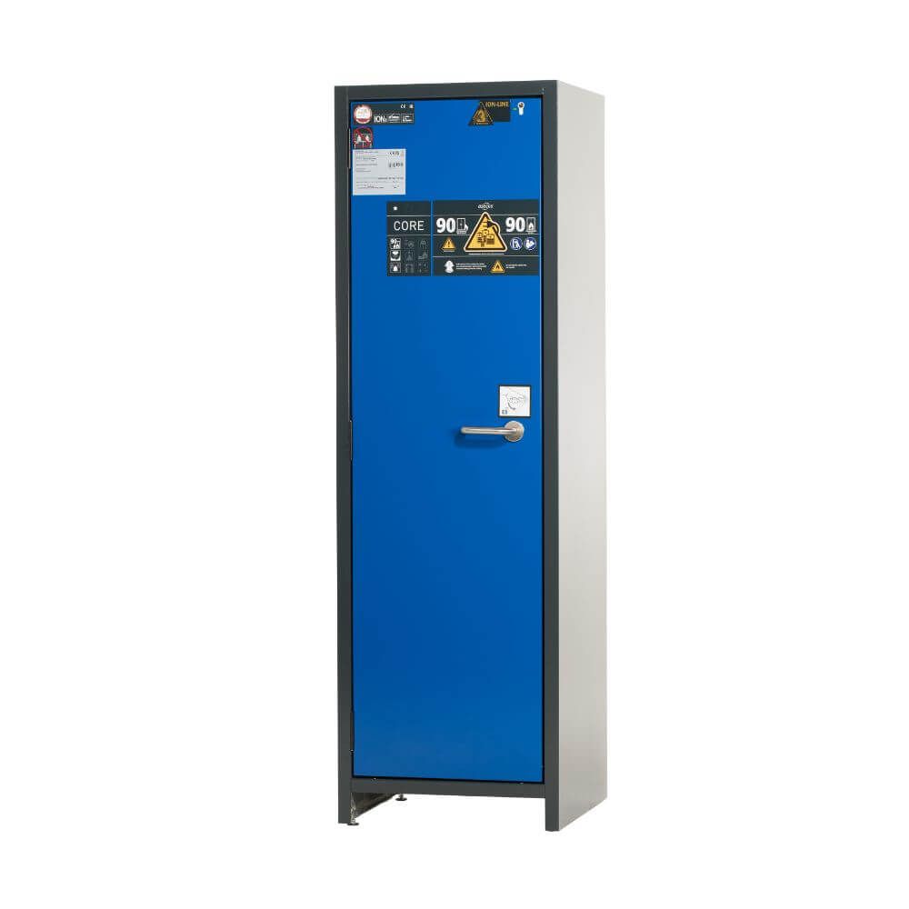 ION-CORE-90 lithium-ion battery storage cabinet closed front view.