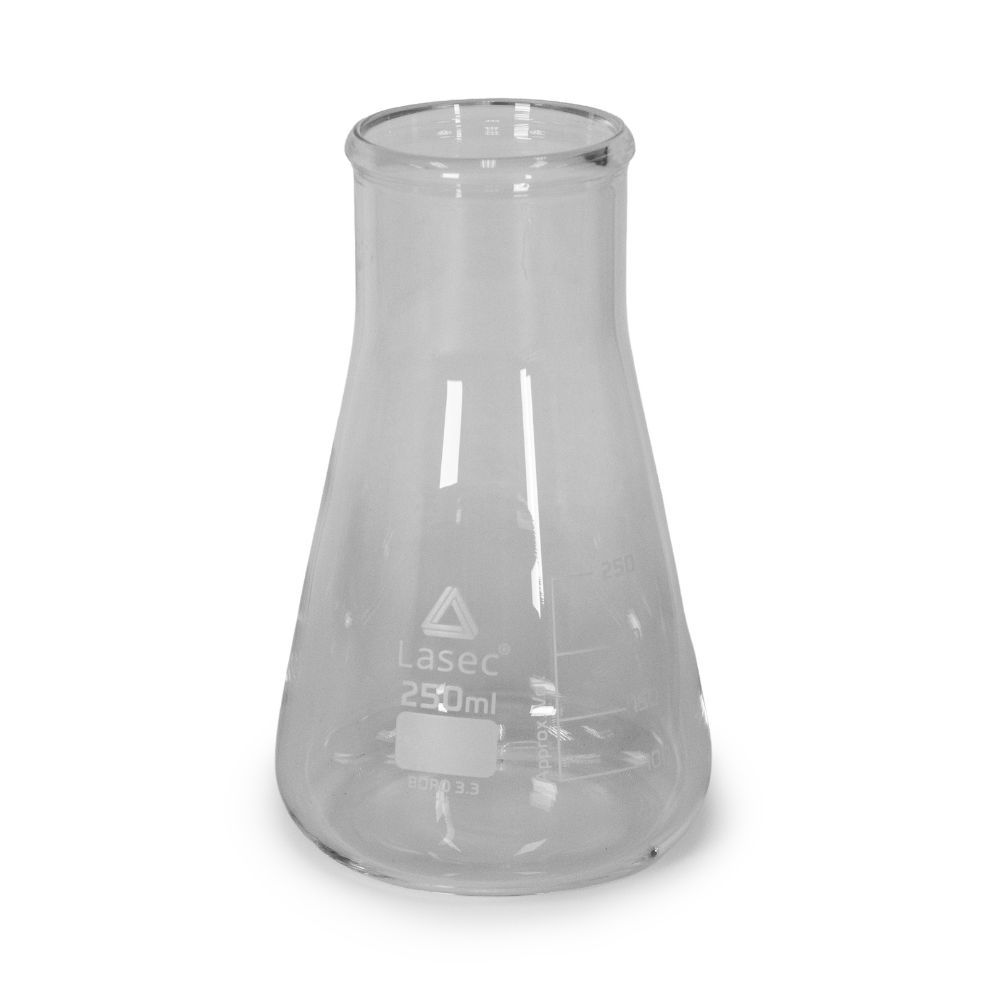 Erlenmeyer (Conical) Flasks, Wide Neck, Clear, 250ml