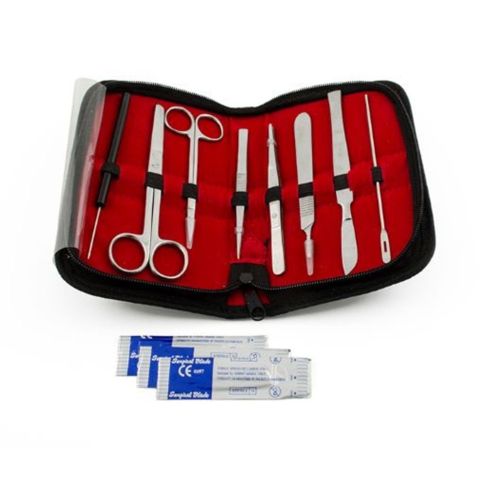 LASEC 11-Piece Dissection Kit – Stainless Steel Tools in Protective Case