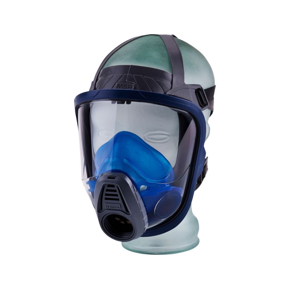 MSA Advantage® 3100 full-facepiece respirator, medium size, model 3121, with Advantage harness and EN 148-1 threaded connection.