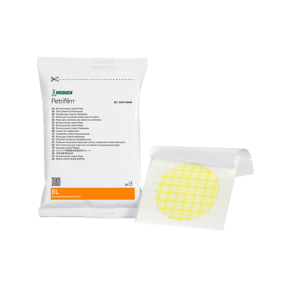 A package of Neogen® Petrifilm® Environmental Listeria Plates, labeled 