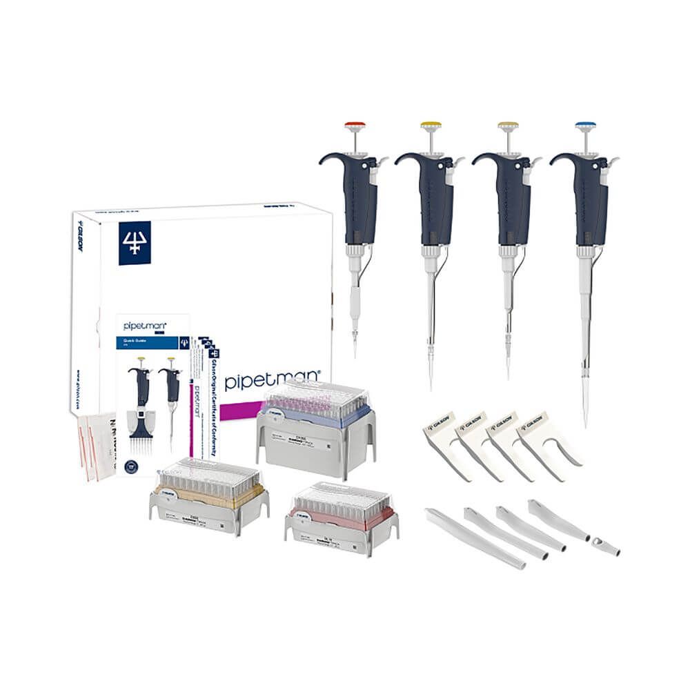 Gilson PIPETMAN L Starter Kit, 4 Pipette Kit, P2L, P20L, P200L, P1000L