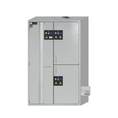 K-PHOENIX Vol.2-90 combi safety storage cabinet closed front view in grey.