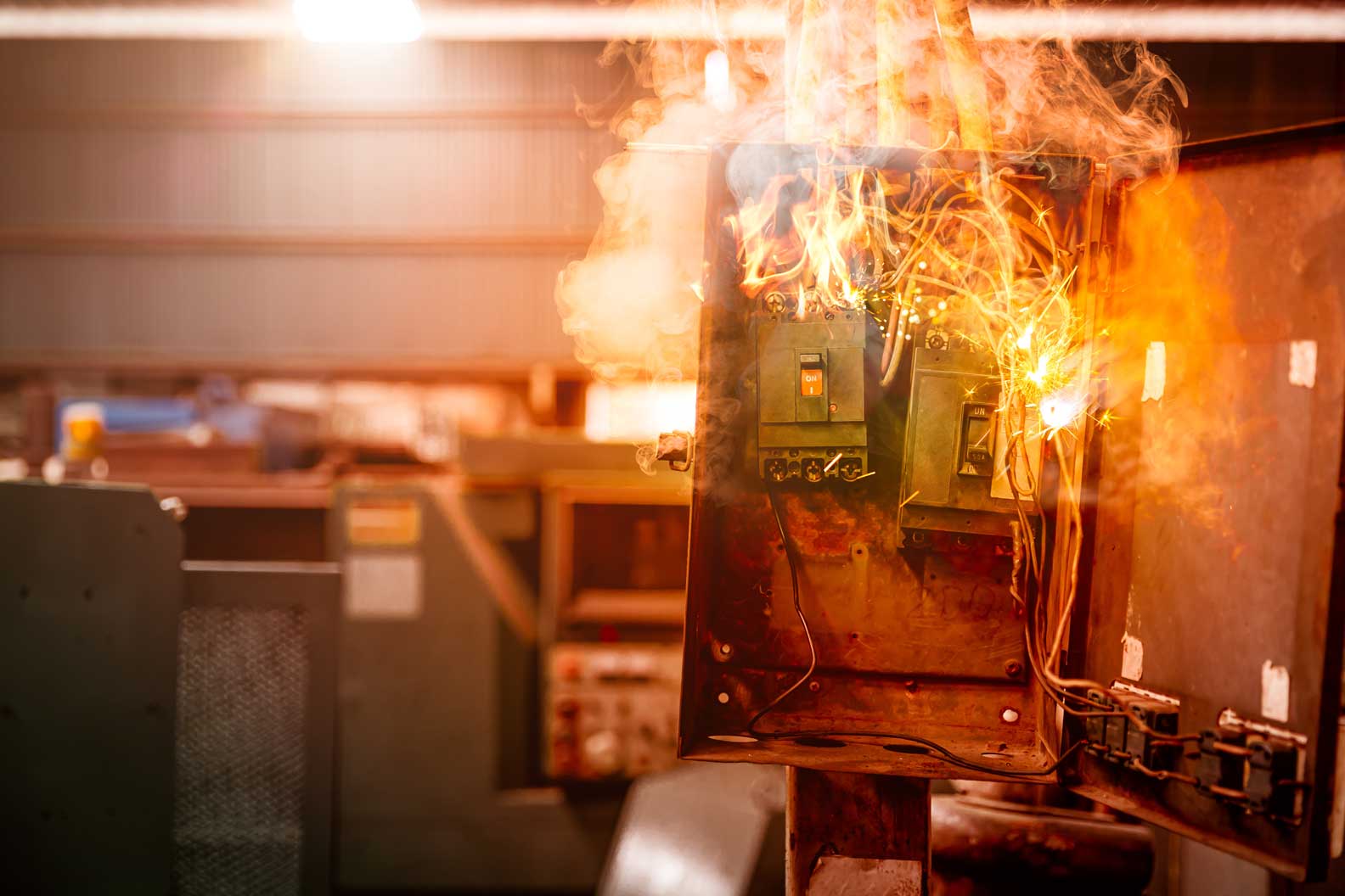electricity-circuit-breaker-fuse-box-fire-burn
