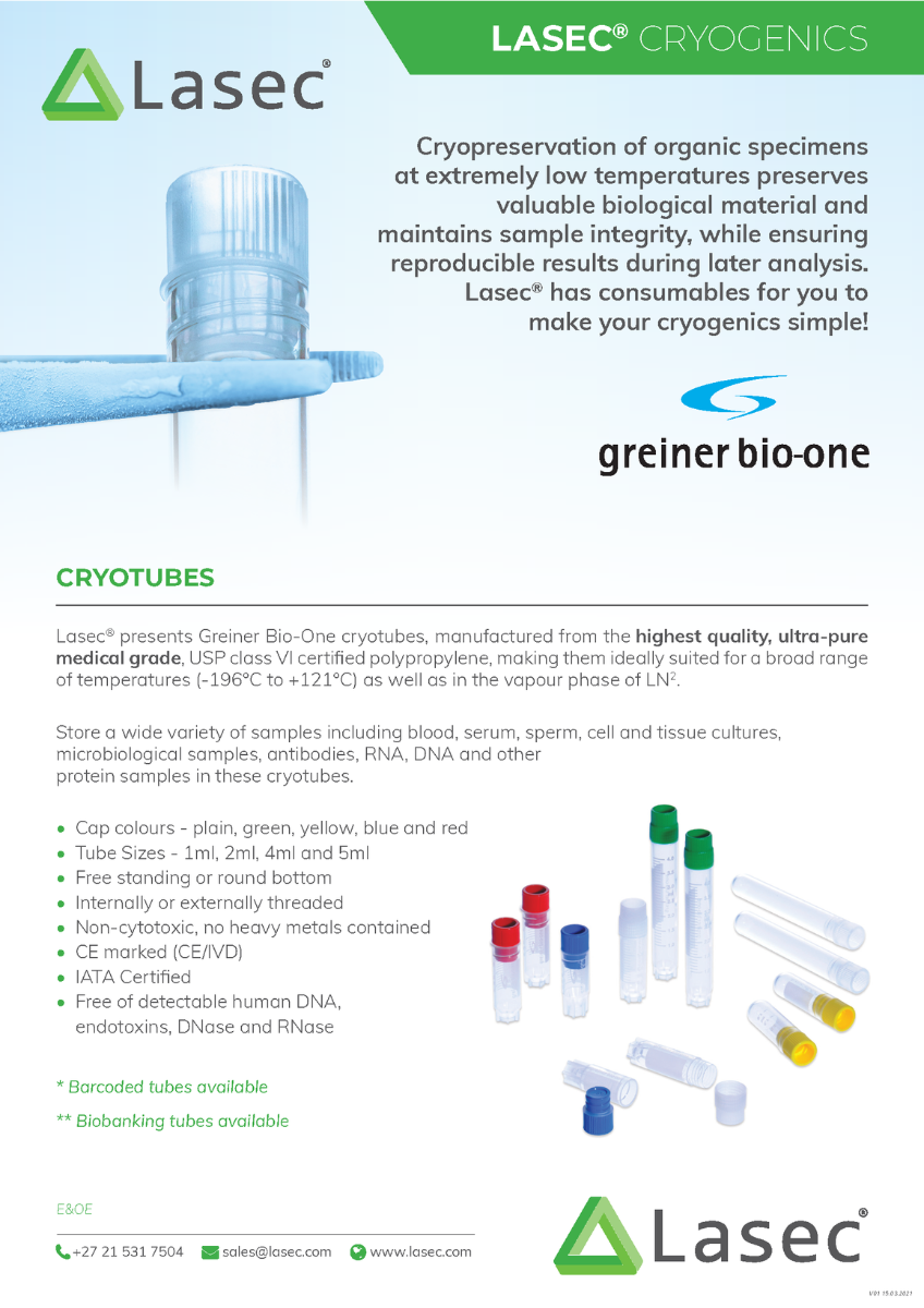 Cryogenics Consumables from Lasec
