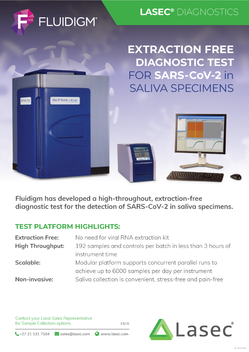 Fluidigm Extraction Free Diagnostic Test from Lasec