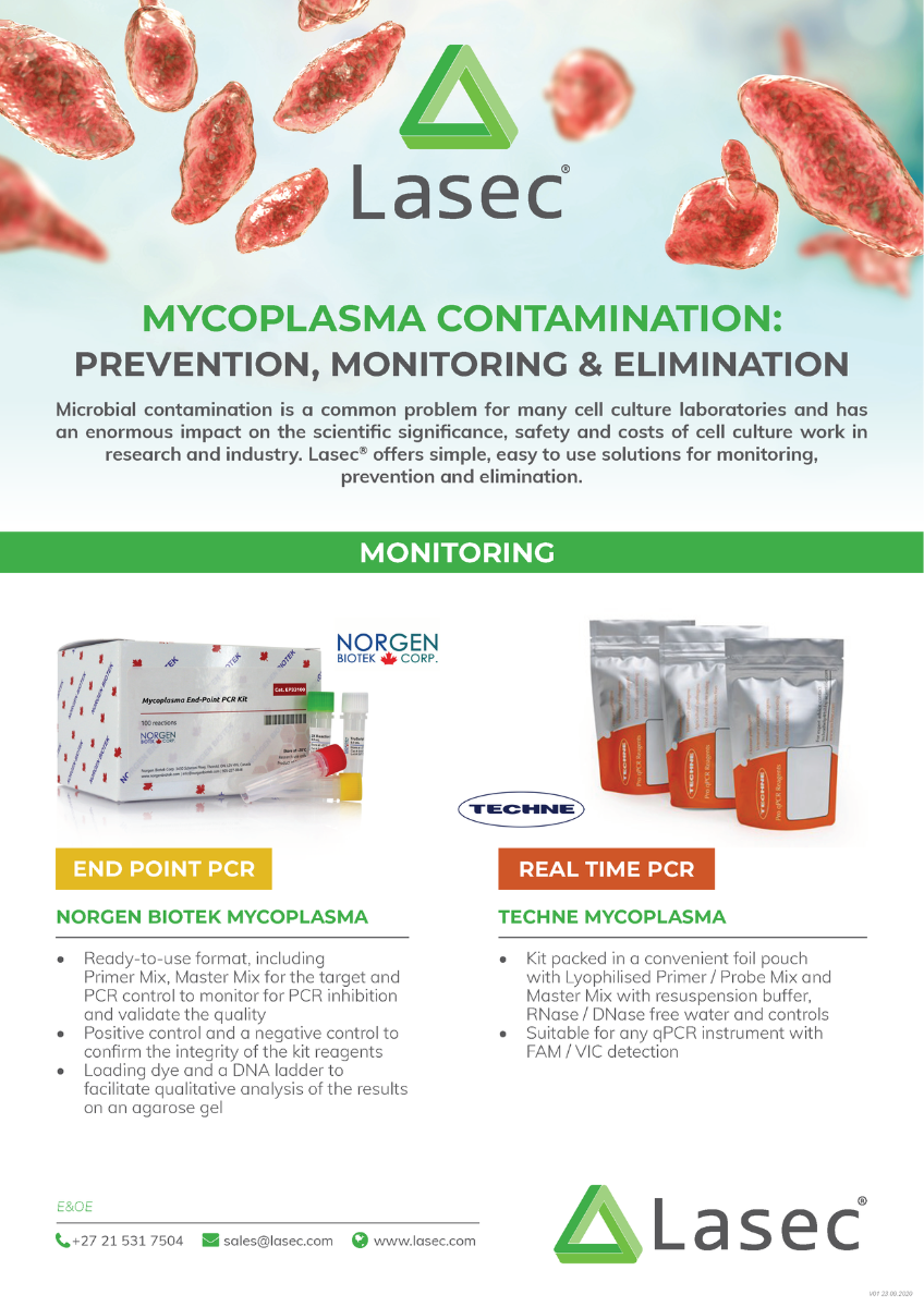 Mycoplasma Contamination: Prevention Monitoring and Elimination from Lasec