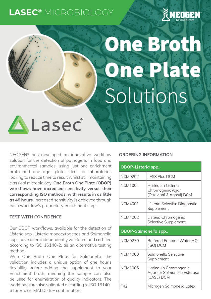 Neogen One Broth One Plate Solutions from Lasec