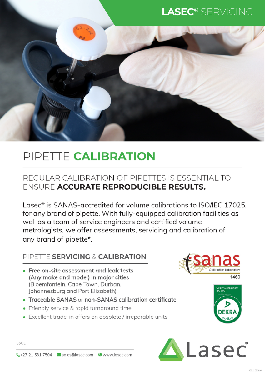Pipette Calibration and Servicing from Lasec