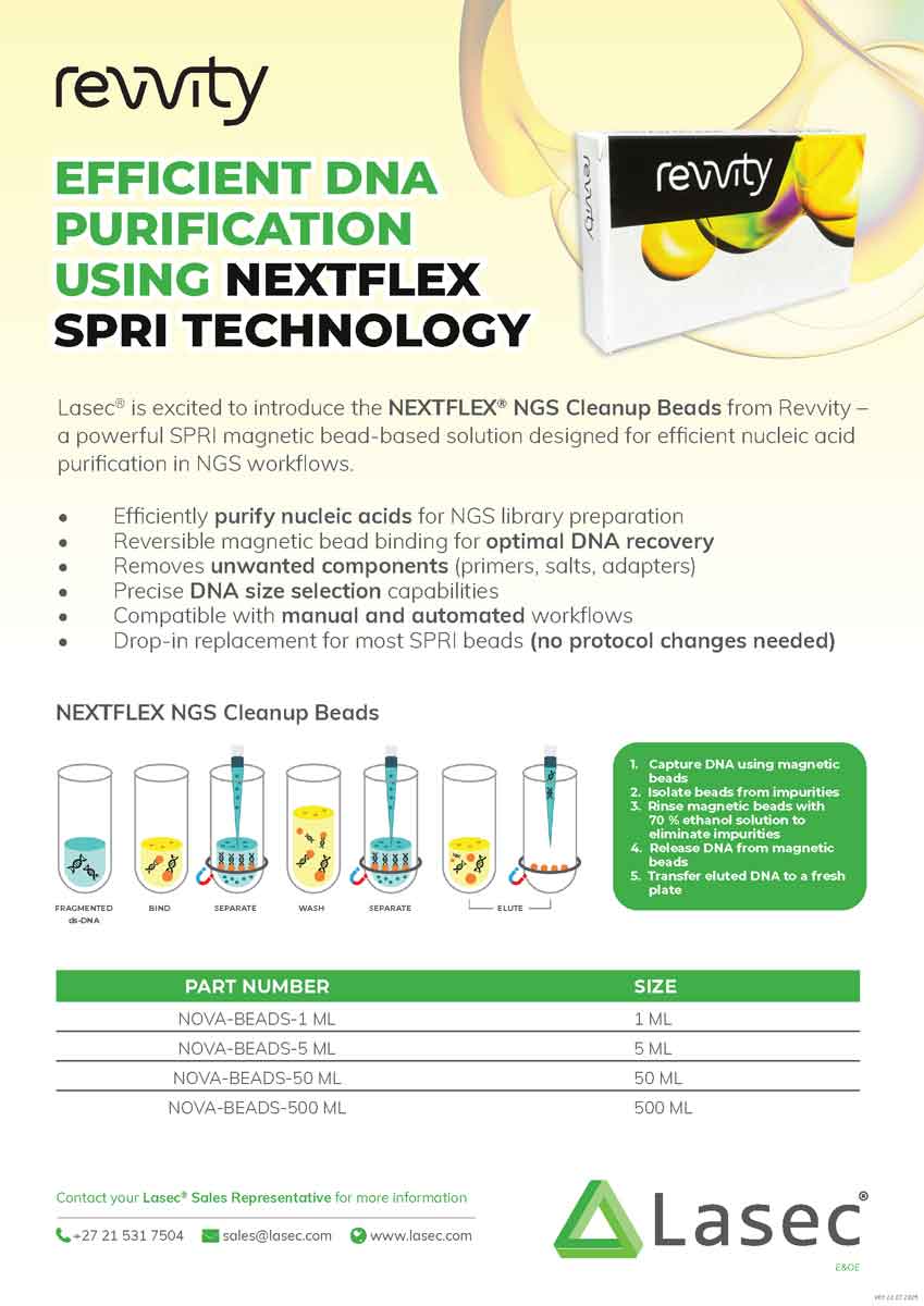 Flyer featuring Revvity NEXTFLEX magnetic bead-based NGS DNA cleanup solution