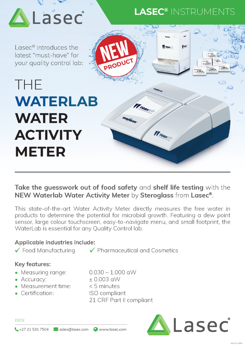 The Waterlab Water Activity Meter from Lasec