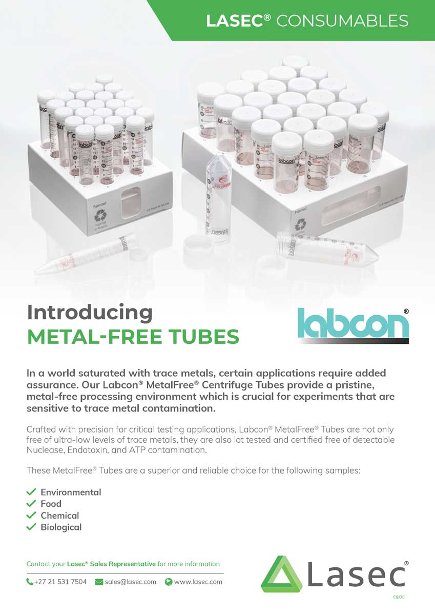MetalFree Tubes by Labcon from Lasec