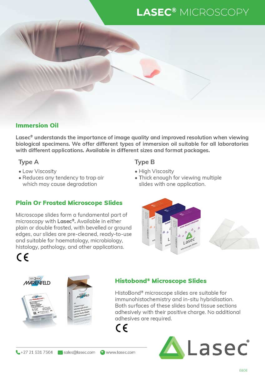 Microscopy Consumables and Instruments from Lasec